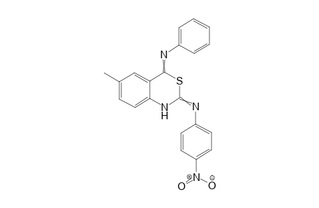 N-(6-Methyl-4-(phenylimino)-1H-benzo[d][1,3]thiazine-2(4H)-ylidene)-4-nitroaniline