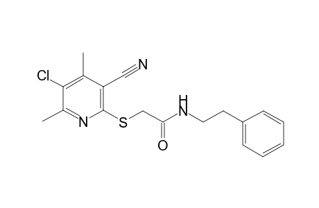 2-[(5-chloro-3-cyano-4,6-dimethyl-2-pyridyl)thio]-N-phenethyl-acetamide