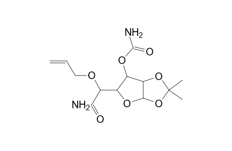Tetrahydrofuro[2,3-d]dioxolane, 5-(.alpha.-allyloxyacetamide)-6-carbamoyloxy-2-ethyl-