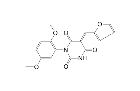 (5E)-1-(2,5-Dimethoxyphenyl)-5-(2-furylmethylene)-2,4,6(1H,3H,5H)-pyrimidinetrione