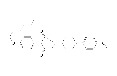 1-[4-(hexyloxy)phenyl]-3-[4-(4-methoxyphenyl)-1-piperazinyl]-2,5-pyrrolidinedione