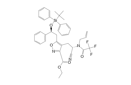 #19A;3-Isoxazolecarboxylic-acid-5-[2-phenyl-2-hydroxy-(tert.-butyl-diphenylsilyl)-ethyl]-4-[2,2-aminonitrile-N,N-(allyl-trifluoroacetyl)-ethyl]-ethylester