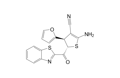 (2S,3R)-5-amino-2-(1,3-benzothiazole-2-carbonyl)-3-(2-furyl)-2,3-dihydrothiophene-4-carbonitrile