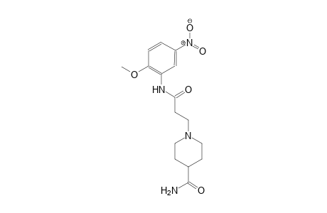 1-piperidinepropanamide, 4-(aminocarbonyl)-N-(2-methoxy-5-nitrophenyl)-
