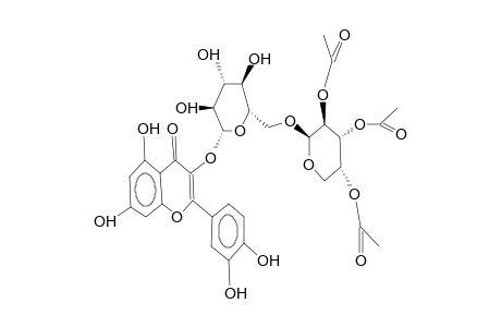 QUERCETIN 3-(2''',3''',4'''-TRIACETYL-A-L-ARABINOPYRANOSYL-(1-6)B-D-GLUCOSIDE)