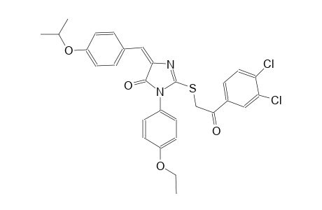 4H-imidazol-4-one, 2-[[2-(3,4-dichlorophenyl)-2-oxoethyl]thio]-3-(4-ethoxyphenyl)-3,5-dihydro-5-[[4-(1-methylethoxy)phenyl]methylene]-, (5E)-