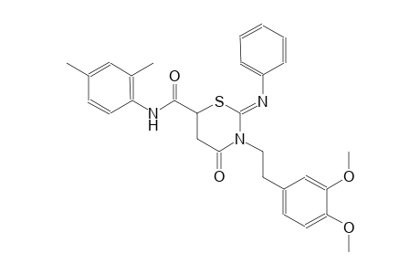 2H-1,3-thiazine-6-carboxamide, 3-[2-(3,4-dimethoxyphenyl)ethyl]-N-(2,4-dimethylphenyl)tetrahydro-4-oxo-2-(phenylimino)-, (2Z)-