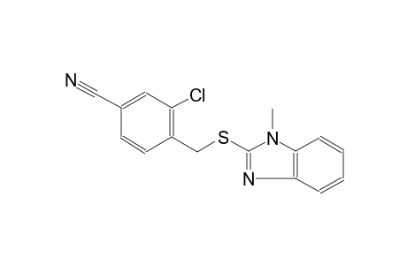 benzonitrile, 3-chloro-4-[[(1-methyl-1H-benzimidazol-2-yl)thio]methyl]-