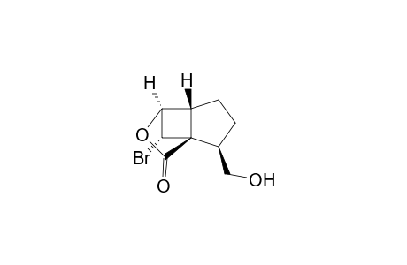 (1S*,2R*,4S*,5R*,6S*,9S*)-5-Hydroxymethyl-9-bromo-8-oxatricyclo[4.2.1.0(2,6)]nonan-7-one