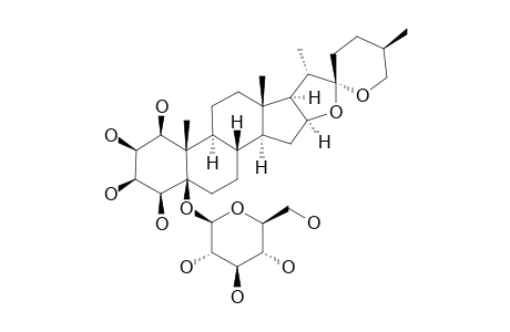 NEOPENTOLOGENIN-5-O-BETA-D-GLUCOPYRANOSID=(25S)-1-BETA,2-BETA,3-BETA,4-BETA-TETRAHYDROXY-5-O-BETA-D-GLUCOPYRANOSYL-5-BETA-SPIROSTAN