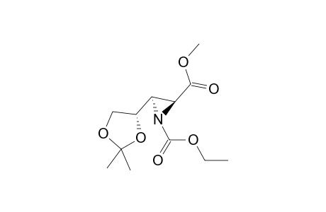 (2S,3R)-1-(Ethoxycarbonyl)-3-(methoxycarbonyl)-3-[(4S)-2,2-dimethyl-1,3-dioxolan-4-yl)]aziridine
