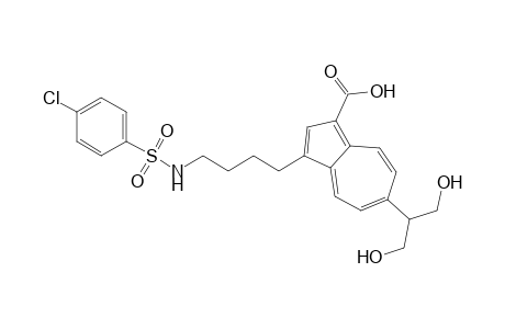 3-(4-(4-chlorophenylsulfonamido)butyl)-6-(1,3-dihydroxypropan-2-yl)azulene-1-carboxylic acid