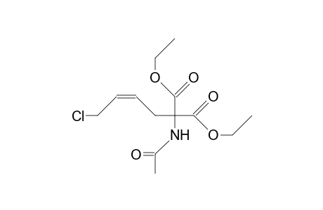 Propanedioic-2-13C acid, 2-(acetylamino)-2-(4-chloro-2-butenyl)-, diethyl ester, (Z)-