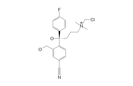 ESC-III;N-(CHLOROMETHYL)-4-[4-CYANO-2-(HYDROXYMETHYL)-PHENYL]-4-(4-FLUOROPHENYL)-4-HYDROXY-N,N-DIMETHYLBUTAN-1-AMINIUM