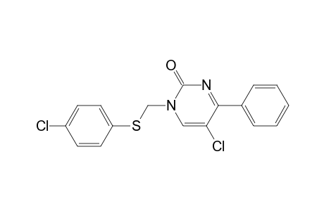 2(1H)-Pyrimidinone, 5-chloro-1-[[(4-chlorophenyl)thio]methyl]-4-phenyl-