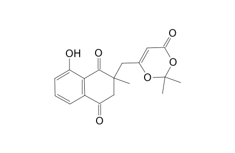 2-(2,2-Dimethyl-6-oxo-6H-[1,3]dioxine-4-ylmethyl)-8-hydroxy-2-methyl-2,3-dihydro-[1,4]naphthoquinone
