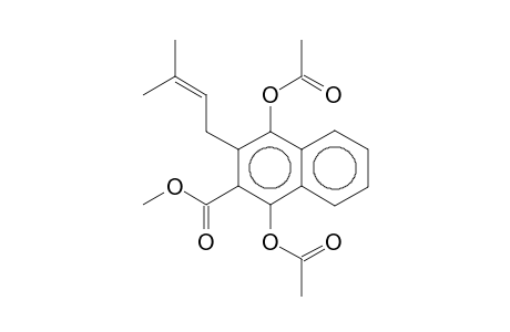 2-Naphthoic acid, 1,4-diacetoxy-3-(3-methyl-2-butenyl)-, methyl ester