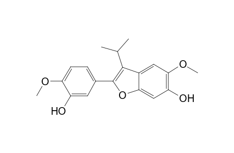 2-(3-hydroxy-4-methoxy-phenyl)-3-isopropyl-5-methoxy-benzofuran-6-ol