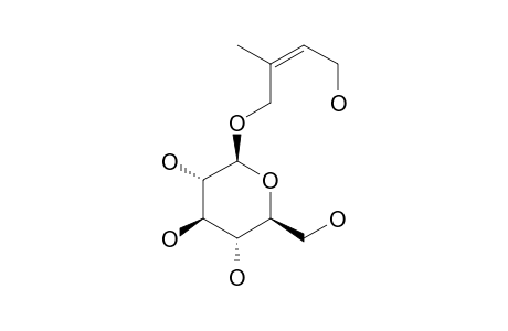 ILICIFOLINOSIDE-A;4-HYDROXY-2-METHYL-2-Z-BUTENYL-BETA-D-GLUCOPYRANOSIDE