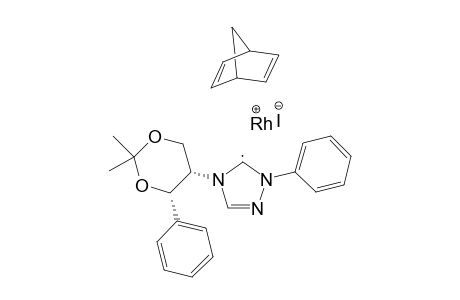 (Sa,4S,5S)-Iodo(eta-4-1,5-norbornadiene)(1-phenyl-4-(2,2-di-methyl-4-phenyl-1,3-dioxan-5-yl)-4,5-dihydro-1H-1,2,4-triazol-5-ylidene)rhodium(I)