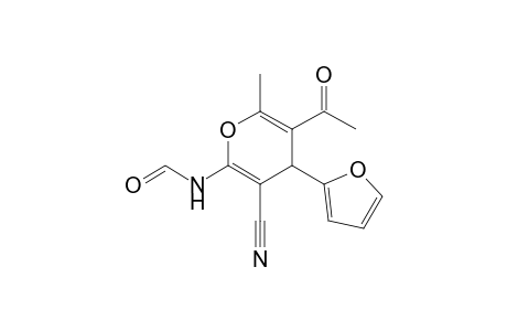 5-Acetyl-3-cyano-2-(formylamino)-4-(2'-furyl)-6-methyl-4H-pyran