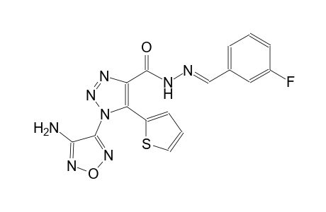 1-(4-amino-1,2,5-oxadiazol-3-yl)-N'-[(E)-(3-fluorophenyl)methylidene]-5-(2-thienyl)-1H-1,2,3-triazole-4-carbohydrazide