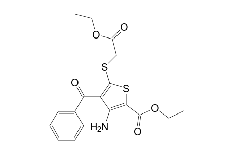 2-Thiophenecarboxylic acid, 3-amino-4-benzoyl-5-[(2-ethoxy-2-oxoethyl)thio]-, ethyl ester