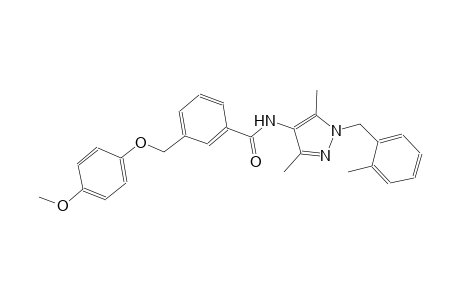N-[3,5-dimethyl-1-(2-methylbenzyl)-1H-pyrazol-4-yl]-3-[(4-methoxyphenoxy)methyl]benzamide