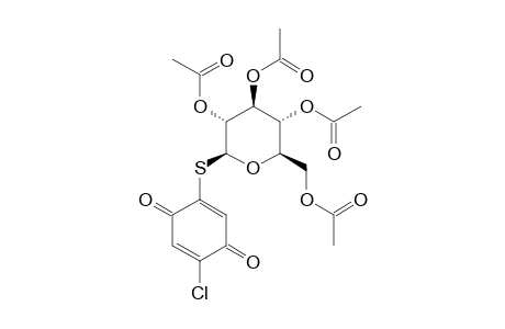 2-CHLORO-5-(2',3',4',6'-TETRA-O-ACETYL-D-GLUCOPYRANOSYLTHIO)-BENZO-1,4-QUINONE