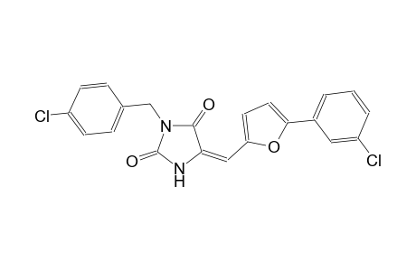 (5E)-3-(4-chlorobenzyl)-5-{[5-(3-chlorophenyl)-2-furyl]methylene}-2,4-imidazolidinedione