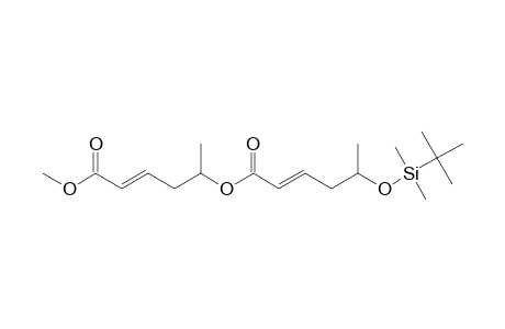 2-Hexenoic acid, 5-[5-(t-butyldimethylsilyloxy)-2-hexenoyloxy]-, methyl ester