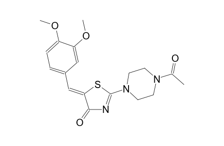 (5Z)-2-(4-acetyl-1-piperazinyl)-5-(3,4-dimethoxybenzylidene)-1,3-thiazol-4(5H)-one