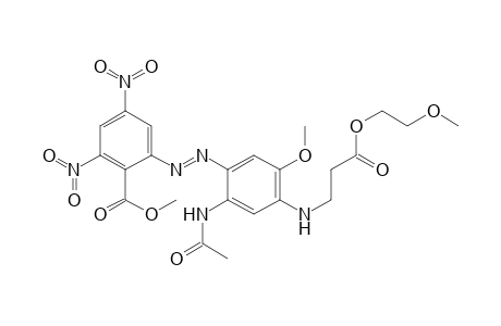 N-(2-Methoxyethoxycarbonylethyl)-3-acetylamino-6-methoxy-4-(3,5-dinitro-2-methoxycarbonylphenylazo)aniline