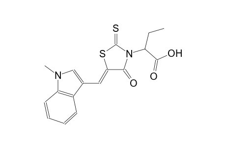 2-{(5Z)-5-[(1-methyl-1H-indol-3-yl)methylene]-4-oxo-2-thioxo-1,3-thiazolidin-3-yl}butanoic acid