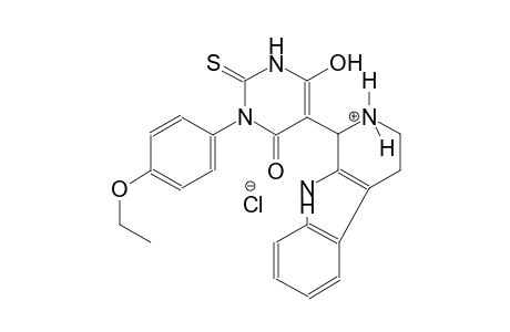 1-[3-(4-ethoxyphenyl)-6-hydroxy-4-oxo-2-thioxo-1,2,3,4-tetrahydro-5-pyrimidinyl]-2,3,4,9-tetrahydro-1H-beta-carbolin-2-ium chloride
