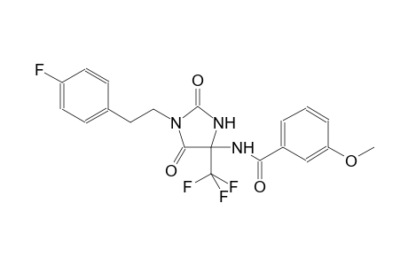 N-[1-[2-(4-fluorophenyl)ethyl]-2,5-dioxo-4-(trifluoromethyl)-4-imidazolidinyl]-3-methoxybenzamide