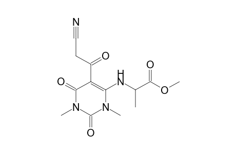 Methyl N-[5-(Cyanoacetyl)-1,3-dimethyl-2,6-dioxo-1,2,3,6-tetrahydropyrimidin-4-yl]alaninate
