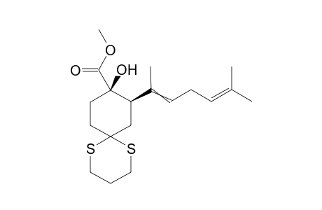 methyl (9R,10R)-10-(1,5-dimethylhexa-1,4-dienyl)-9-hydroxy-1,5-dithiaspiro[5.5]undecane-9-carboxylate