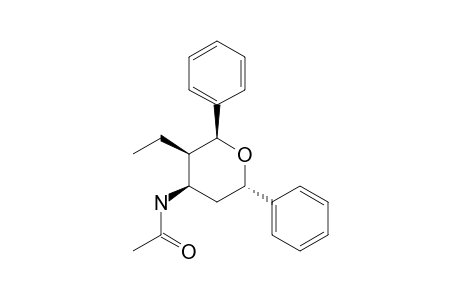 cis-2,6-Diphenyl-trans-3-ethyl-4-acetylamino-oxane