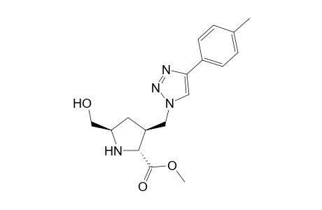 Methyl(+/-)-(2R*,3S*,5R*)-5-(hydroxymethyl)-3-[[4-(4-methylphenyl)-1H-1,2,3-triazol-1-yl]methyl]pyrrolidine-2-carboxylate
