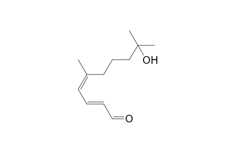 (2E,4Z)-9-hydroxy-5,9-dimethyl-deca-2,4-dienal