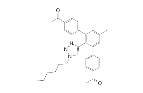 4-{2',6'-Di-(4''-methylcarbonylphenyl)-p-tolyl}-1-n-hexyl-1H-1,2,3-triazole