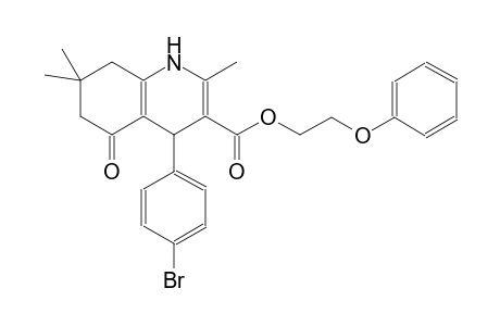 2-phenoxyethyl 4-(4-bromophenyl)-2,7,7-trimethyl-5-oxo-1,4,5,6,7,8-hexahydro-3-quinolinecarboxylate