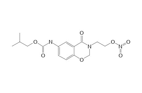 N-[4-keto-3-(2-nitrooxyethyl)-2H-1,3-benzoxazin-6-yl]carbamic acid isobutyl ester
