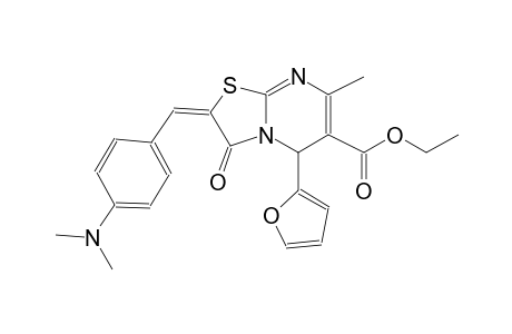 5H-thiazolo[3,2-a]pyrimidine-6-carboxylic acid, 2-[[4-(dimethylamino)phenyl]methylene]-5-(2-furanyl)-2,3-dihydro-7-methyl-3-oxo-, ethyl ester, (2E)-