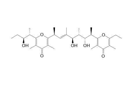 2-[(E,1R,2R,3R,4R,7S)-2,4-dihydroxy-7-[6-[(1S,2S)-2-hydroxy-1-methyl-butyl]-3,5-dimethyl-4-oxo-pyran-2-yl]-1,3,5-trimethyl-oct-5-enyl]-6-ethyl-3,5-dimethyl-pyran-4-one
