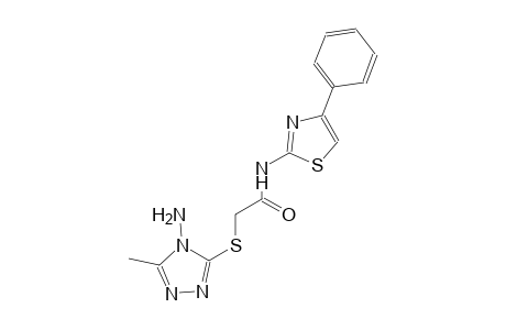 2-[(4-amino-5-methyl-4H-1,2,4-triazol-3-yl)sulfanyl]-N-(4-phenyl-1,3-thiazol-2-yl)acetamide