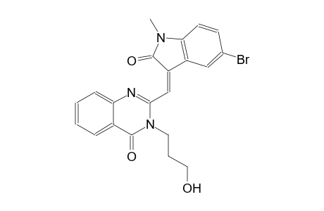 2-[(Z)-(5-bromo-1-methyl-2-oxo-1,2-dihydro-3H-indol-3-ylidene)methyl]-3-(3-hydroxypropyl)-4(3H)-quinazolinone