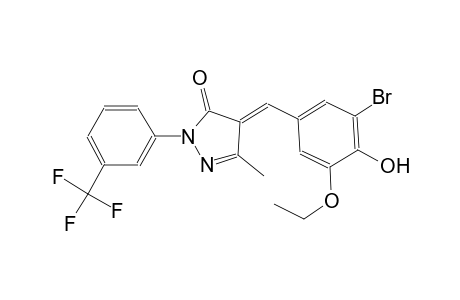 (4E)-4-(3-bromo-5-ethoxy-4-hydroxybenzylidene)-5-methyl-2-[3-(trifluoromethyl)phenyl]-2,4-dihydro-3H-pyrazol-3-one
