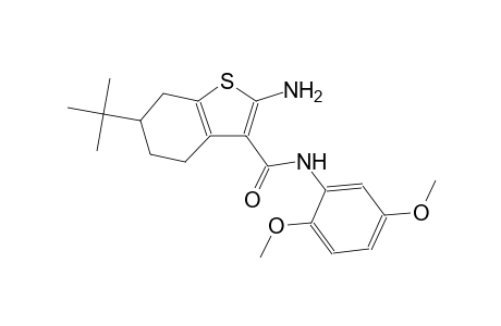 2-amino-6-tert-butyl-N-(2,5-dimethoxyphenyl)-4,5,6,7-tetrahydro-1-benzothiophene-3-carboxamide